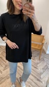 SİYAH 34297 BASKILI SWEAT