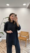 SİYAH 34745 KESİK DETAY TAKIM