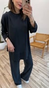 SİYAH 34745 KESİK DETAY TAKIM