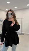SİYAH 3521 GARNİLİ SWEAT