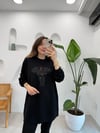 SİYAH 3550 NAKIŞLI SWEATSHİRT