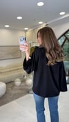 SİYAH 3599 BİSİKLET YAKA SWEAT 