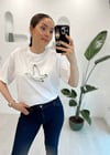 SİYAH 4003 KUŞ BASKI DETAY TSHİRT