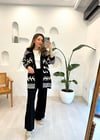SİYAH 4016 TRİKO DESENLİ HIRKA 
