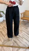 SİYAH 4088 KETEN PANTOLON 