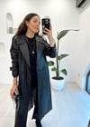 SİYAH 4237 STREET LEATHER TRENCH 