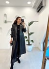 SİYAH 4237 STREET LEATHER TRENCH 