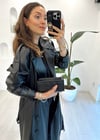 SİYAH 4237 STREET LEATHER TRENCH 