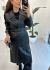SİYAH 4237 STREET LEATHER TRENCH 