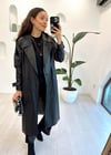 SİYAH 4237 STREET LEATHER TRENCH 