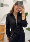 SİYAH 4331 GÖMLEK ELBİSE 