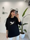 SİYAH 4446 AKSESUARLI SWEAT