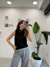 SİYAH 4553 YAKA ZİNCİR DETAY KAZAK 
