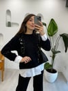 SİYAH 4653 PULLU GÖMLEK
