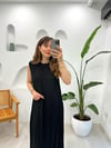 SİYAH 4725 KRAŞLI ŞİFON ELBİSE 