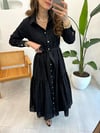 SİYAH 4775 BRODE GÖMLEK ELBİSE