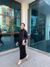 SİYAH 4905 DEGAJE YAKA KALEM ETEK TAKIM 