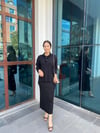 SİYAH 4905 DEGAJE YAKA KALEM ETEK TAKIM 