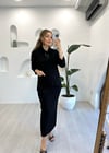 SİYAH 4905 DEGAJE YAKA KALEM ETEK TAKIM 