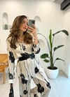 SİYAH 4948 ÇİÇEK DESEN PANTOLON