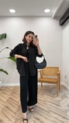 SİYAH 5359 PLİSE PANTOLON ETEK 