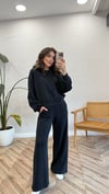 SİYAH 5386 TAŞ DETAY  SWEAT