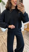 SİYAH 5386 TAŞ DETAY  SWEAT