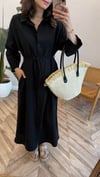 SİYAH 5417 GÖMLEK ELBİSE 