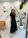 SİYAH 5601 PLİSOLEY DENİM ETEK 