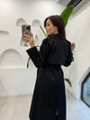 SİYAH 5801 ÇİFT DÜĞME TRENÇKOT
