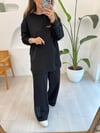 SİYAH 5945 DANTEL DETAY TAKIM 