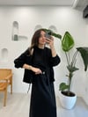 SİYAH 5950 TENCEL ELBİSE TAKIM 