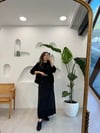 SİYAH 5950 TENCEL ELBİSE TAKIM 