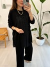 SİYAH 5968 ÖRME KREP TAKIM 