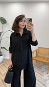 SİYAH 5977 BAMBU GÖMLEK TAKIM 