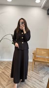 SİYAH 6116 GOLD DÜĞMELİ ETEK TAKIM 