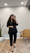 SİYAH 6121 BAĞLAMALI GÖMLEK 