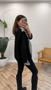 SİYAH  6186 FULAR DETAY SWEATSHİRT