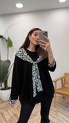 SİYAH  6186 FULAR DETAY SWEATSHİRT