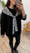 SİYAH  6186 FULAR DETAY SWEATSHİRT