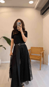 SİYAH 6319 FİLE DETAY PANTOLON 