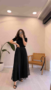 SİYAH 6319 FİLE DETAY PANTOLON 