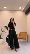 SİYAH 6319 FİLE DETAY PANTOLON 
