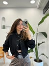 SİYAH 6506 RİBANALI BOMBER CEKET 