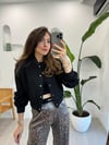 SİYAH 6506 RİBANALI BOMBER CEKET 