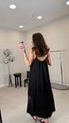 SİYAH 6571 NAKIŞLI MİDİ ELBİSE 
