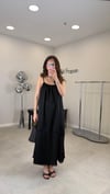 SİYAH 6571 NAKIŞLI MİDİ ELBİSE 