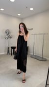 SİYAH 6571 NAKIŞLI MİDİ ELBİSE 