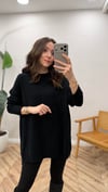 SİYAH 6651 YIRTMAÇ DETAY TRİKO 