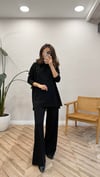 SİYAH 6941 İŞLEME DETAY PANTOLON TAKIM 